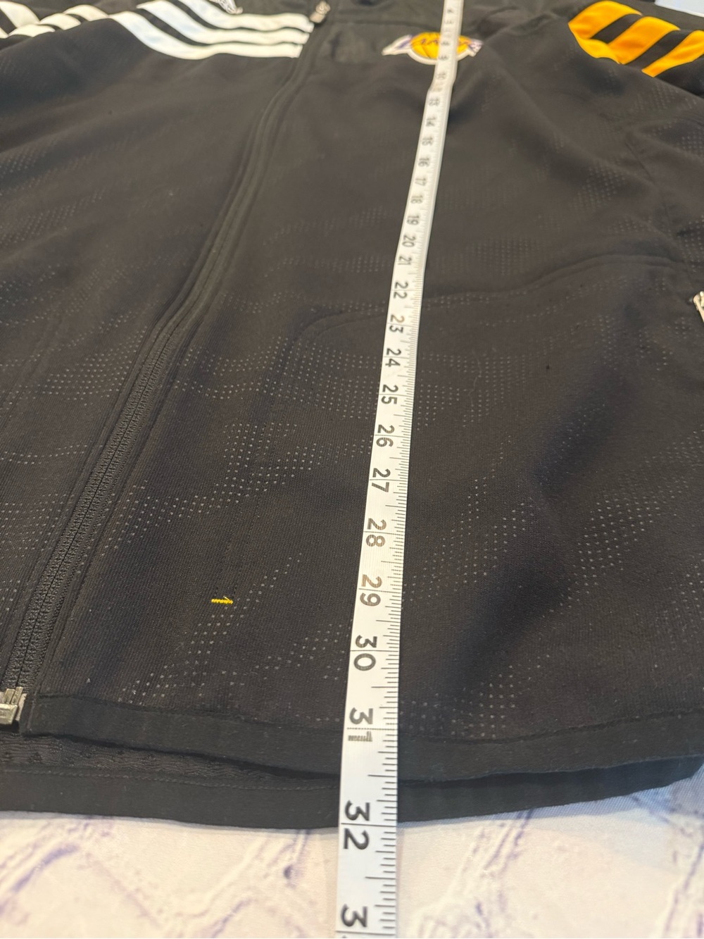 Adidas Los Angeles Lakers Full Zip Track Jacket Black Three Stripe Men’s | XXL - Picture 12 of 14